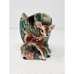Cute MCM VTG Collectors Retro Bambi Doe Deer Ceramic Planter Kitsch Decor